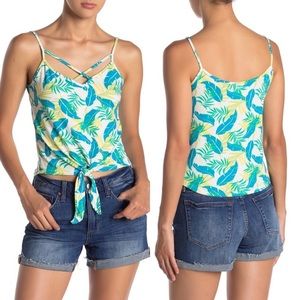 Poof New York Leafy Print Top